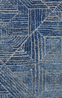 Thumbnail for Arlo Navy Geometric Pattern Rug