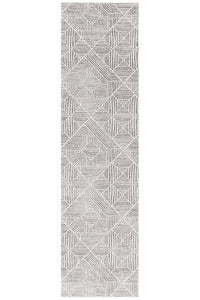 Thumbnail for Arlo Grey Geometric Pattern Rug