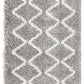 Anisah Modern Grey & White Diamond Pattern Fringed Rug