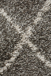 Thumbnail for Nahla Modern Fringed Grey & White Rug