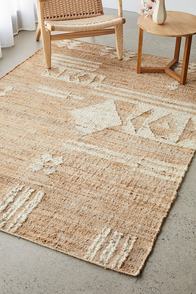 Abel Sahara Natural Jute Bohemian Rectangle Rug