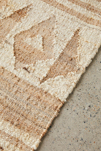 Thumbnail for Abel Sahara Natural Jute Bohemian Rectangle Rug