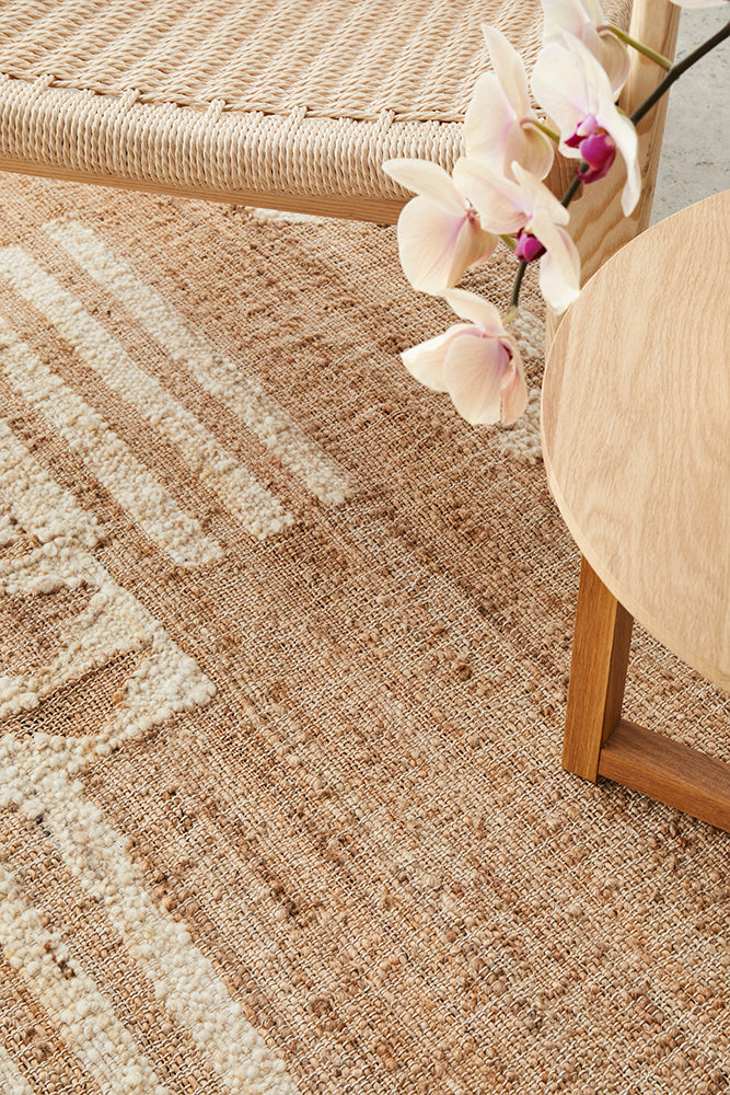 Abel Sahara Natural Jute Bohemian Rectangle Rug