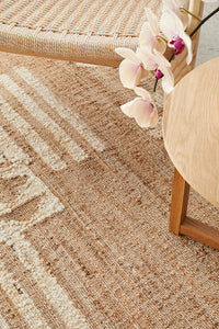 Thumbnail for Abel Sahara Natural Jute Bohemian Rectangle Rug