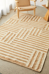 Thumbnail for Arman Sahara Natural Jute Hand Woven Rectangle Rug