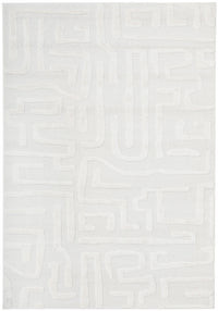 Thumbnail for Arlo Serenade White Modern Raised Pattern Rectangle Rug