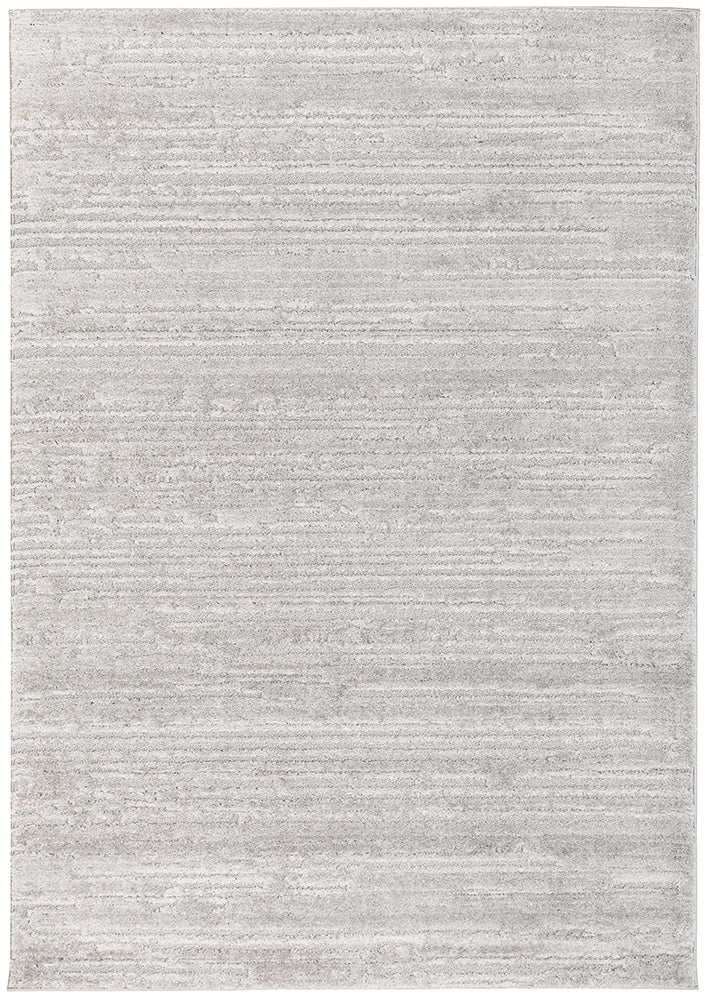 Ezra Serenade Grey Modern Organic Line Pattern Rectangle Rug