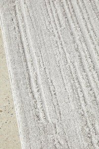 Thumbnail for Ezra Serenade Grey Modern Organic Line Pattern Rectangle Rug