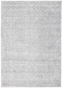 Thumbnail for Shilo Serenade Silver Grey Modern Geometric Pattern Rug