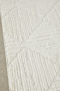 Thumbnail for Shilo Serenade White Modern Geometric Pattern Rug