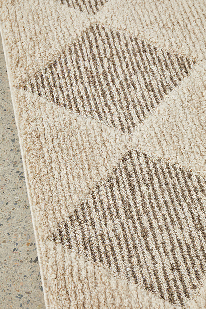 Yuri Serenade Beige Natural Modern Geometric Rug