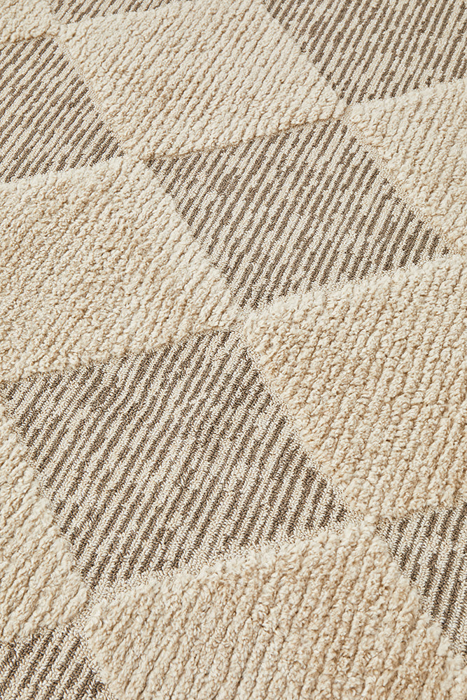 Yuri Serenade Beige Natural Modern Geometric Rug