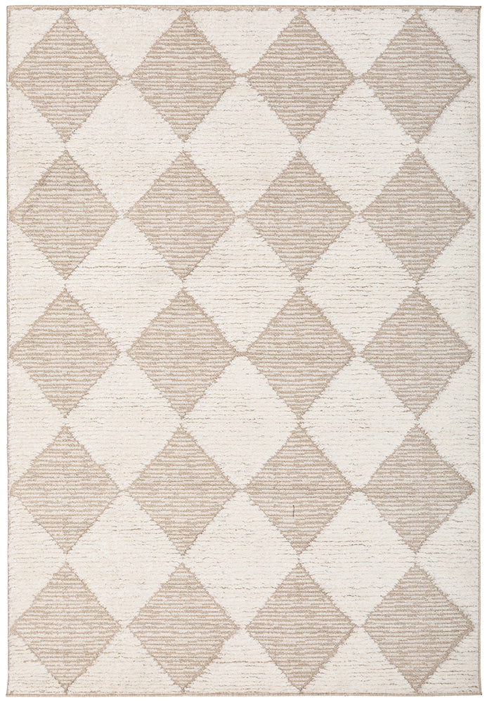 Yuri Serenade Cream Natural Two-Tone Modern Geometric Rug