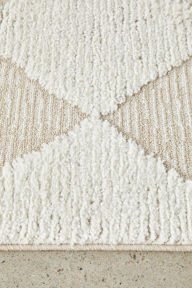 Yuri Serenade Cream Natural Two-Tone Modern Geometric Rug