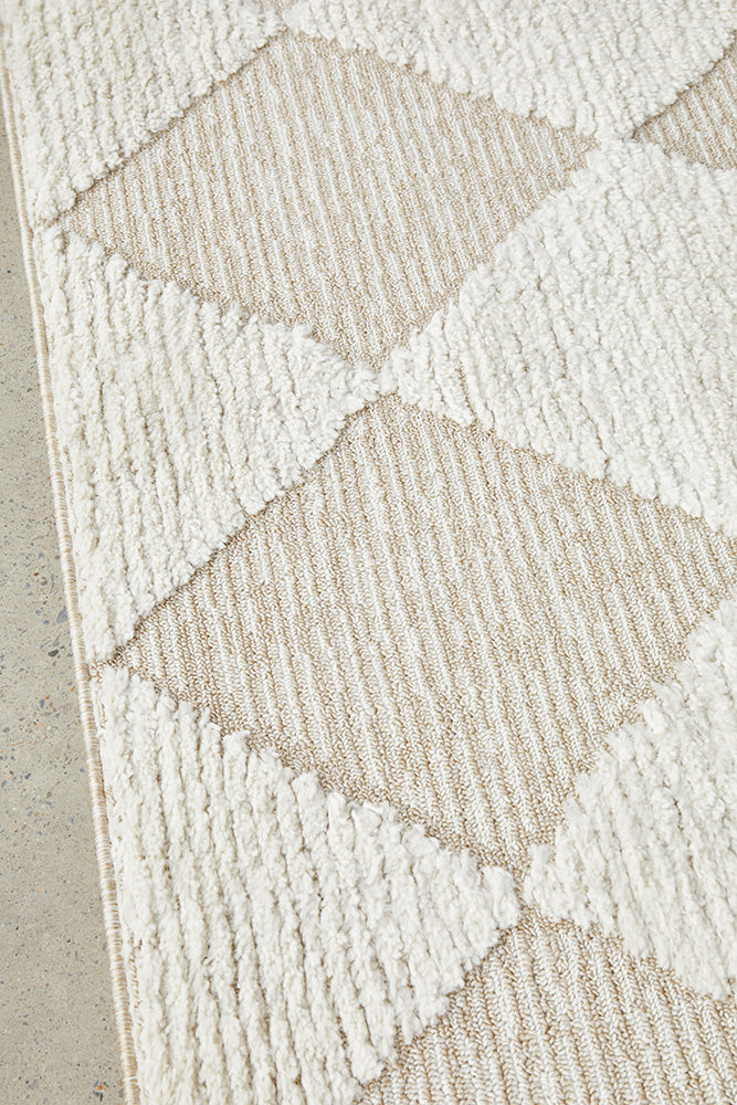 Yuri Serenade Cream Natural Two-Tone Modern Geometric Rug