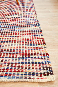 Thumbnail for Vera Scandi Multi-Colour Flatweave Felted Wool Rug