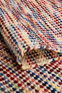 Thumbnail for Vera Scandi Multi-Colour Flatweave Felted Wool Rug