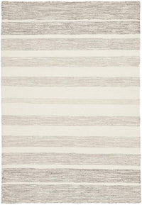 Thumbnail for Erika Scandi Grey Striped Flatweave Wool Rug