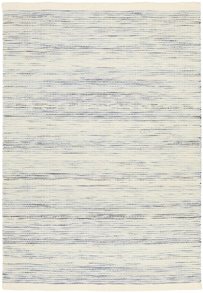 Erika Scandi Blue Flatweave Wool Rug