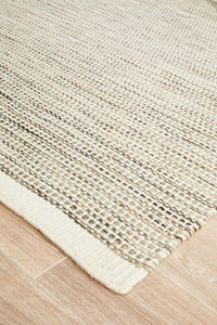 Thumbnail for Erika Scandi Natural Flatweave Wool Rug