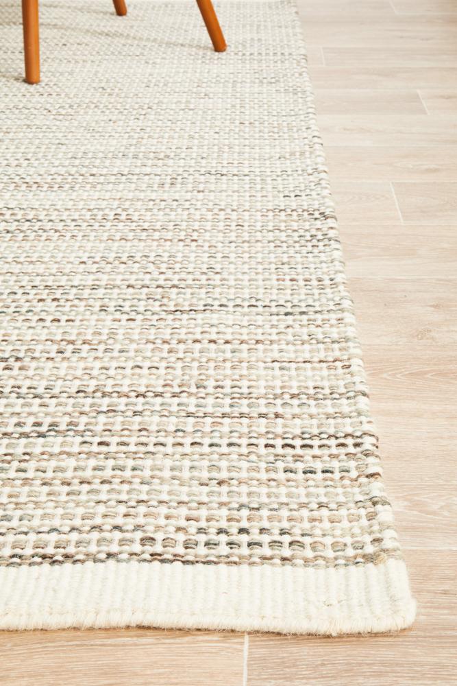 Erika Scandi Natural Flatweave Wool Rug