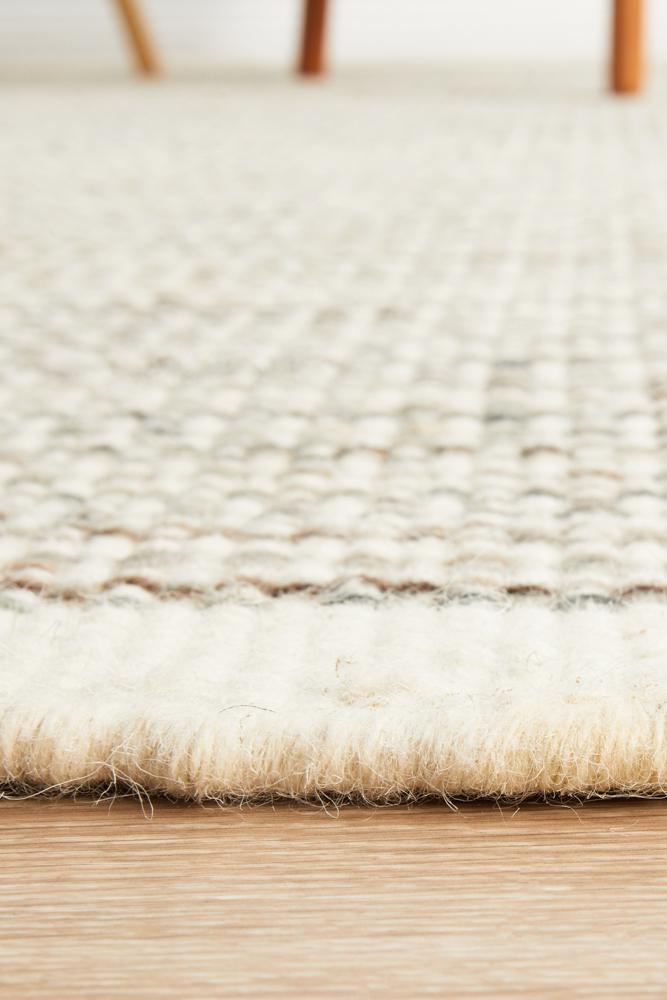 Erika Scandi Natural Flatweave Wool Rug