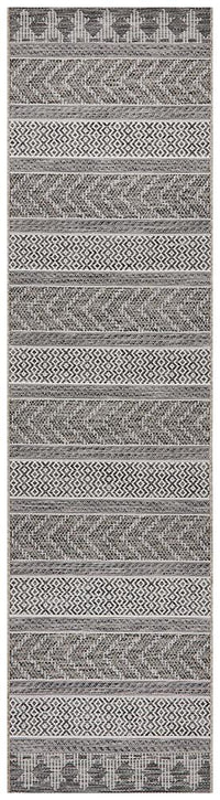 Thumbnail for Tessa Outdoor Grey & White Tribal Pattern Rug