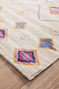 Thumbnail for Zanzibar Modern Moroccan Cream & Pastel Rectangle Rug