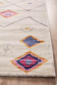 Thumbnail for Zanzibar Modern Moroccan Cream & Pastel Rectangle Rug