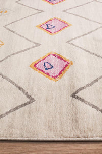 Thumbnail for Zanzibar Modern Moroccan Cream & Pastel Rectangle Rug