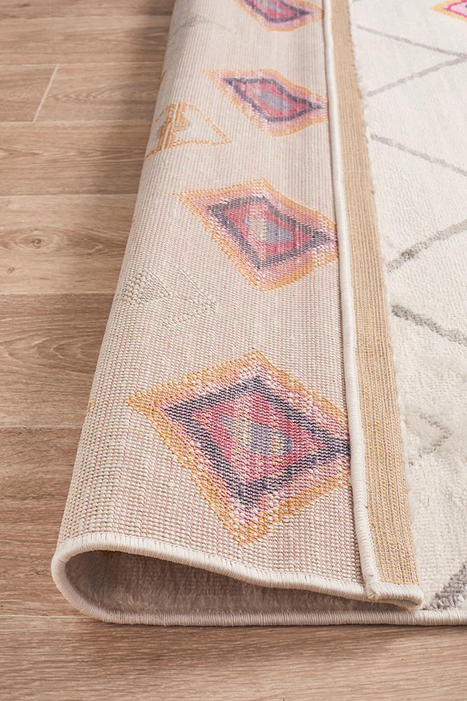 Zanzibar Modern Moroccan Cream & Pastel Rectangle Rug