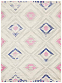 Thumbnail for Zanzibar White and Pastel Bohemian Rectangle Rug