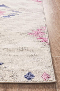 Thumbnail for Zanzibar White and Pastel Bohemian Rectangle Rug